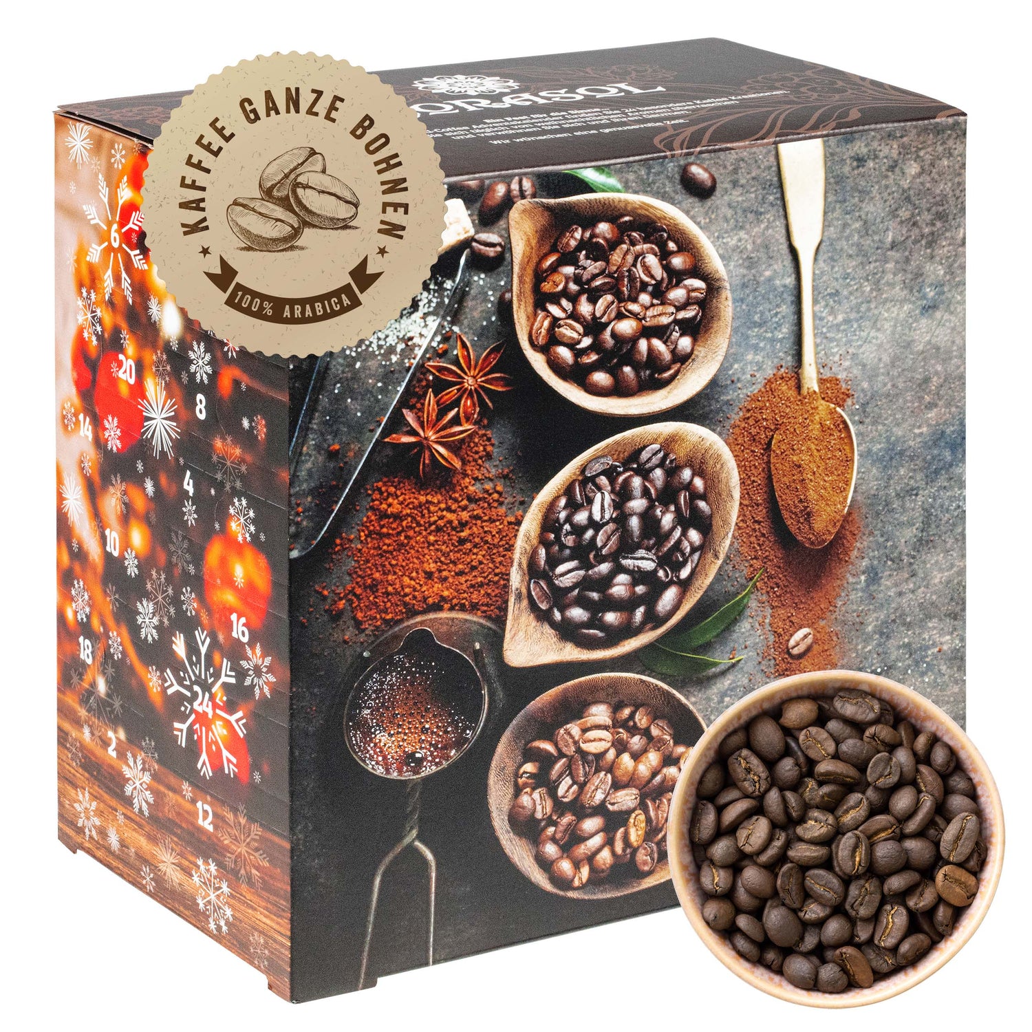 Flavoured Coffee Kaffee-Adventskalender - ganze Bohnen