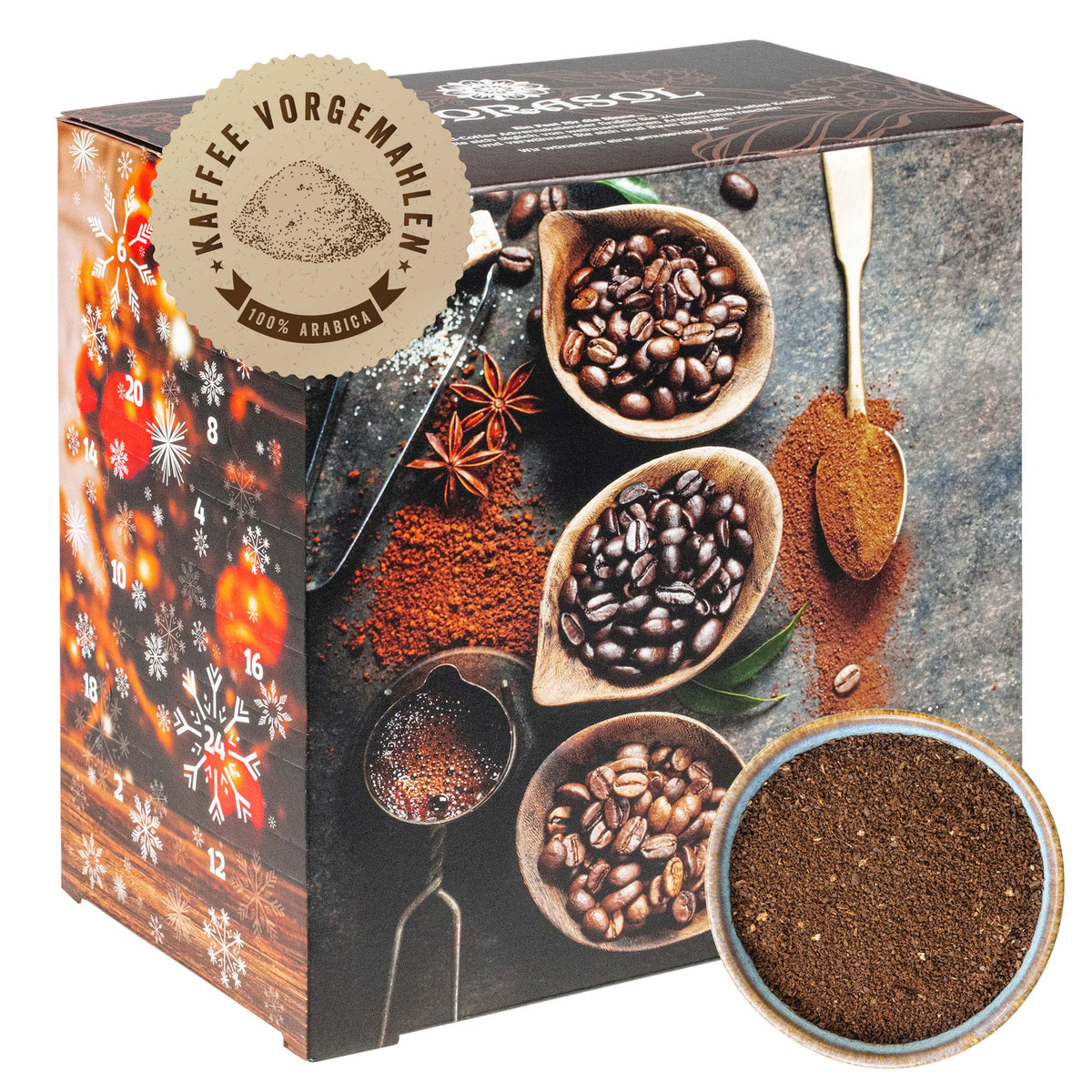 Premium Flavoured Coffee Kaffee-Adventskalender, gemahlen