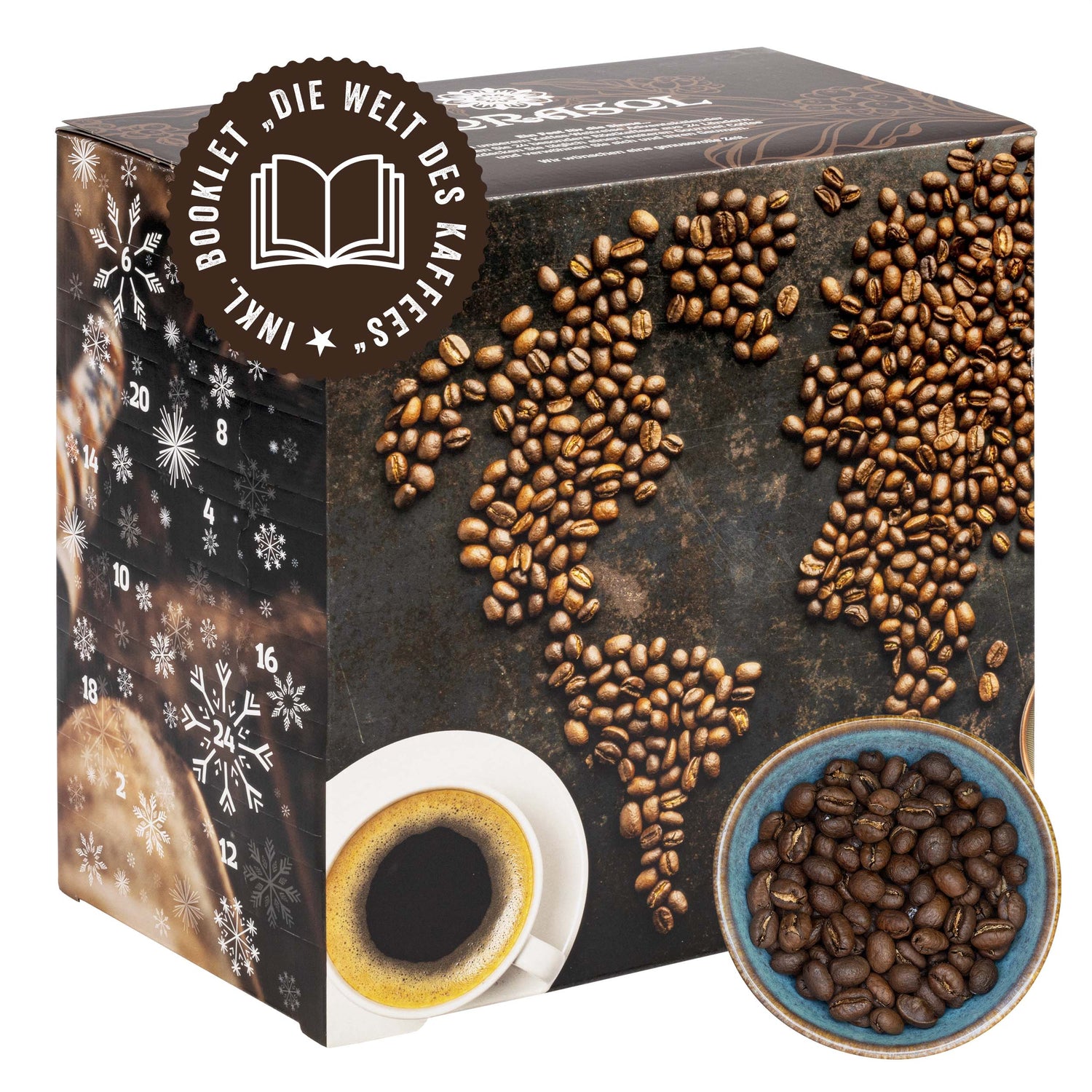 Kaffee-Weltreise Adventskalender - ganze Bohne