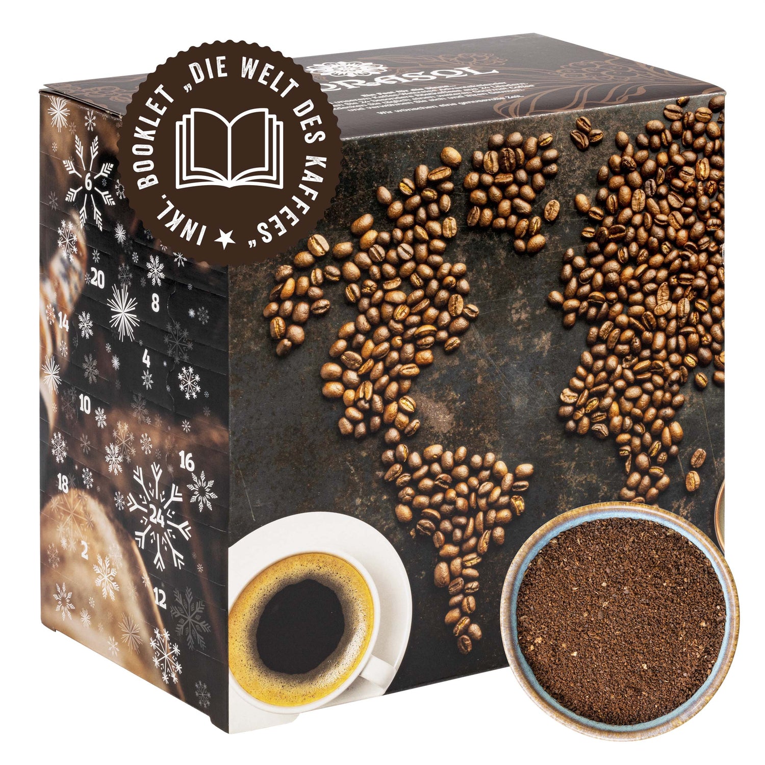 Kaffee-Weltreise Adventskalender, gemahlen