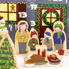 yoamo Wichtelwerkstatt Adventskalender mit Spielkoffer für Kinder mit Holzfiguren in hochwertigem Aufbewahrungs-Koffer, 27-teilig (1 Set)