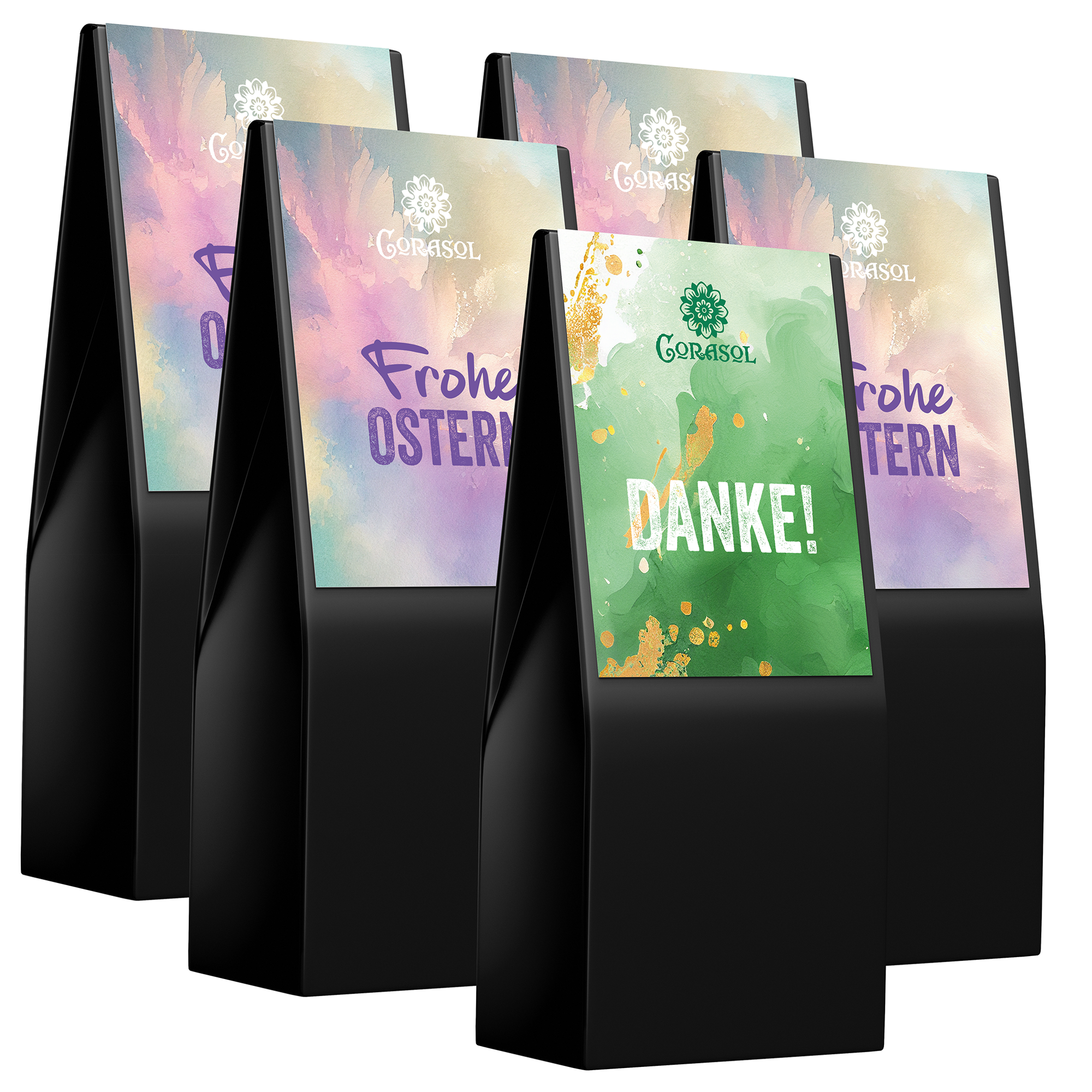 Oster Feinkost Geschenksets Bundle 4 x Frohe Ostern + 1 x Danke!